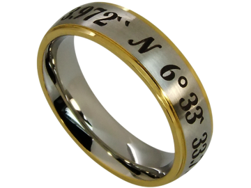 Modell Aramis - 2  Koordinatenringe aus Edelstahl